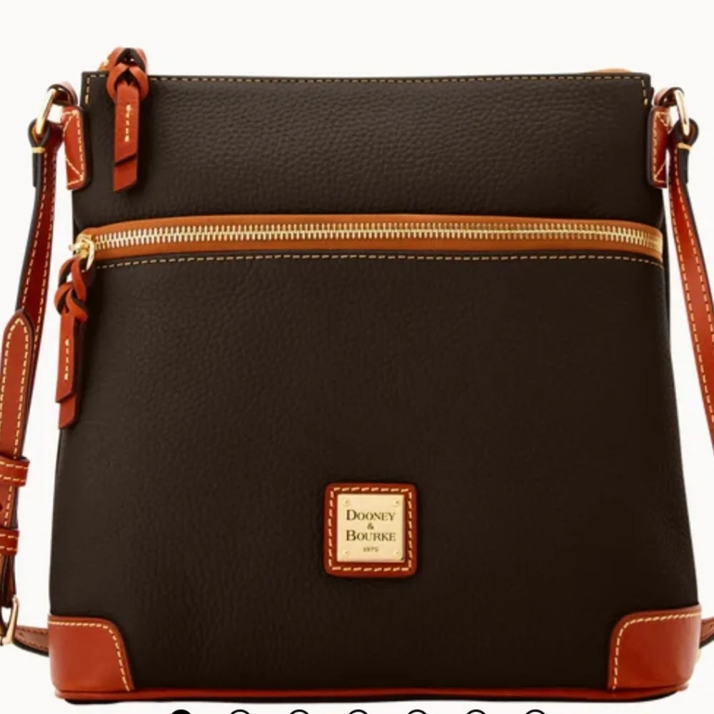 Dooney & Bourke Dark Brown and Tan Crossbody Bag